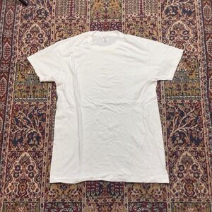 Vintage Hanes Classics White Blank T-Shirt Single Stitch Made in USA Mens Large